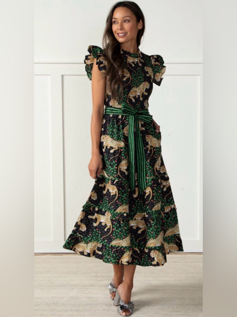 Printfresh Ready to Ruffle Dress in Ink size XL